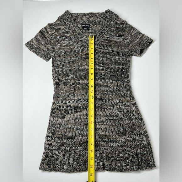 Wet Seal Women’s Crochet Sweater Short Sleeve Black Gray Brown Size S - Picture 5 of 8